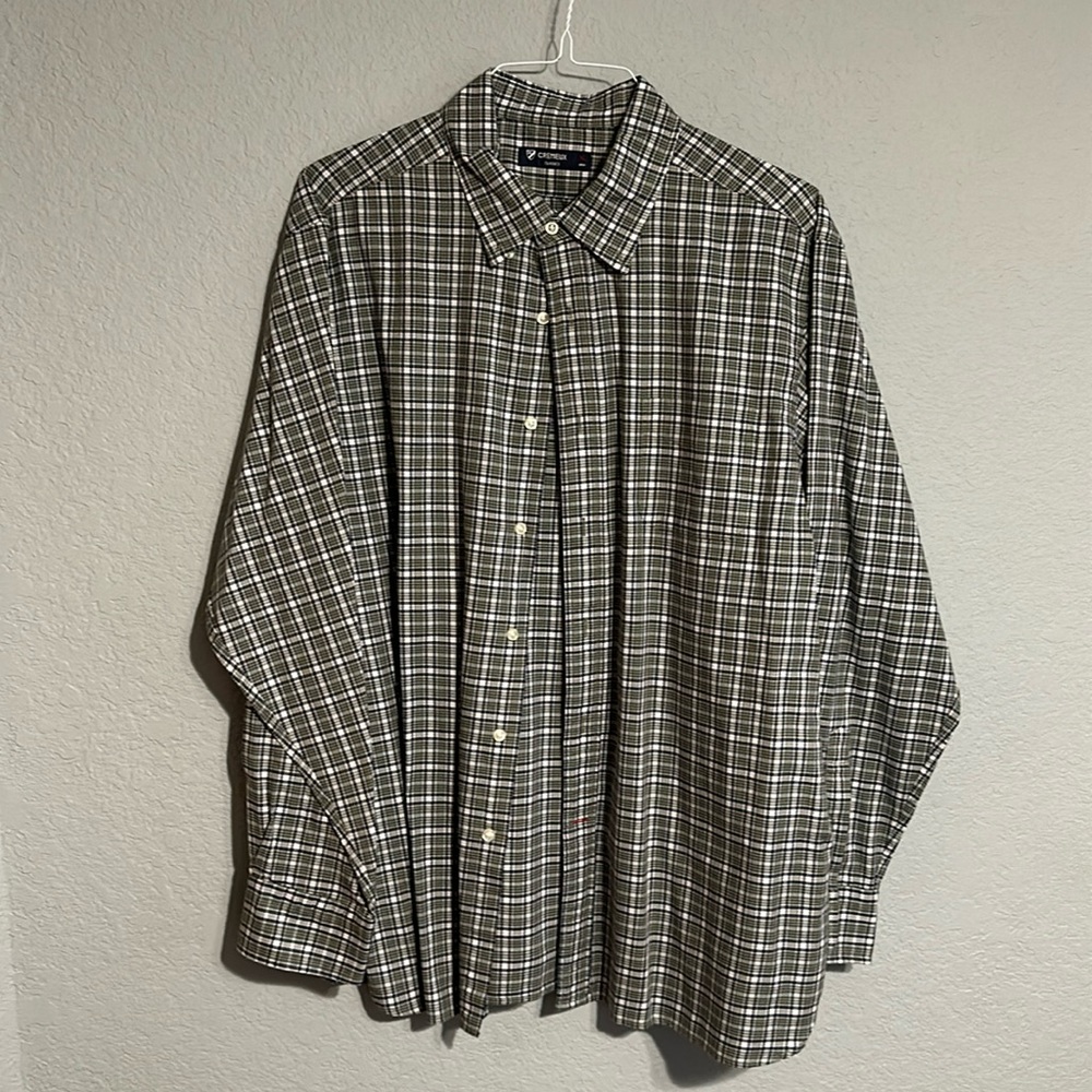 Daniel Cremieux Long-Sleeve Button Down Shirt, Size XL, Green/Blue/White